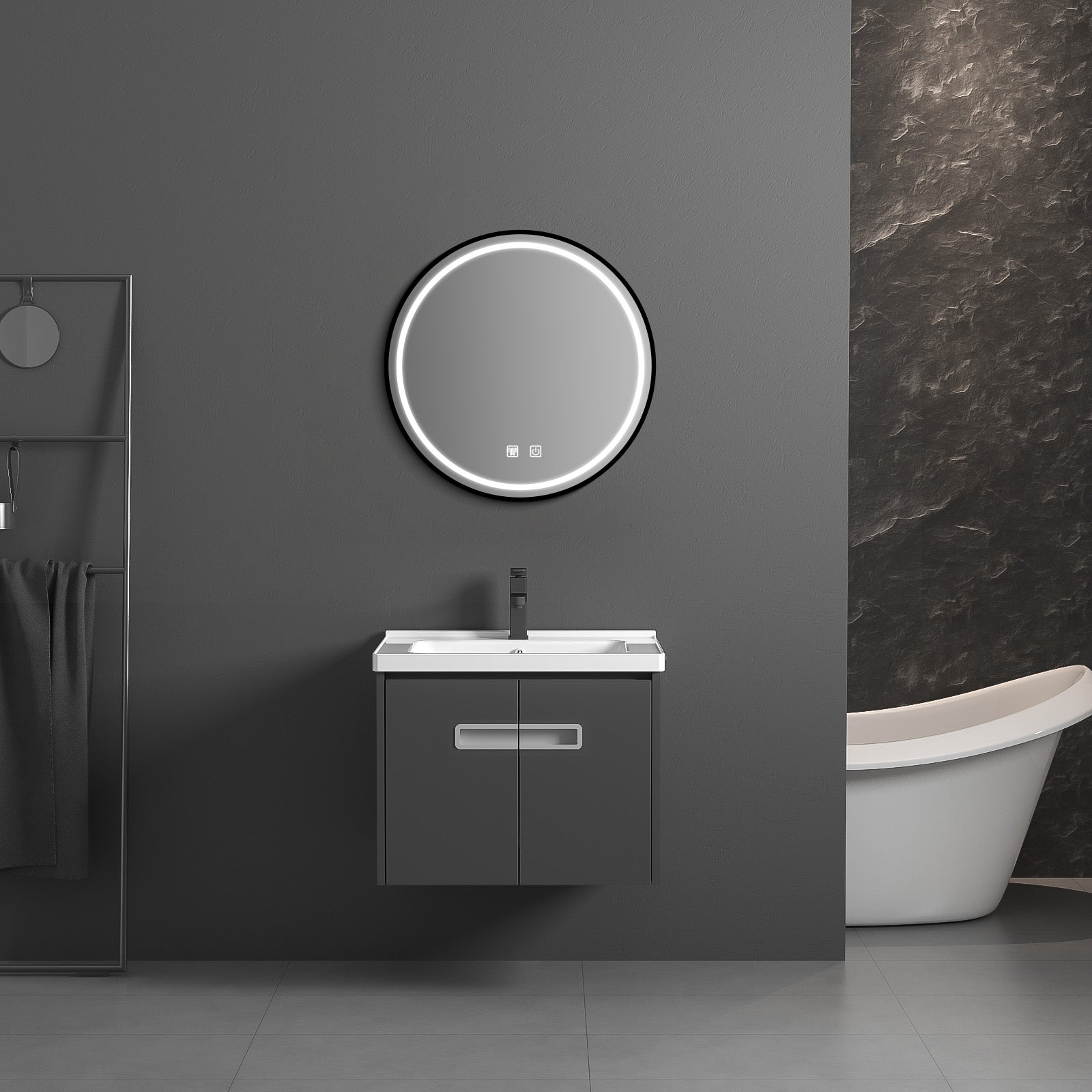 •	MEUBLE SALLE DE BAIN SMART LUXE – 50 CM– ANTI-FUITE